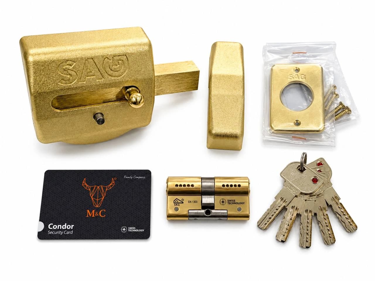 Pack Bombín M&C Condor + Cerrojo SAG EP60 - A-Cero Cerrajería