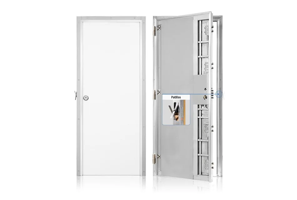 Puerta acorazada CABMA Premium 4C, cara exterior e interior