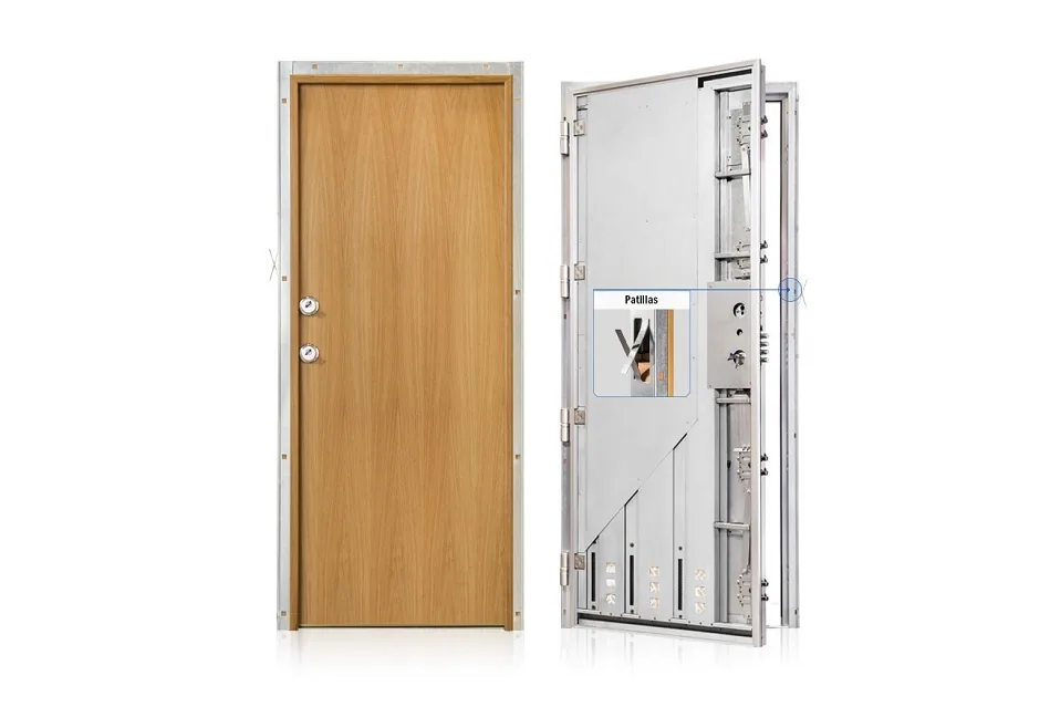 Puerta acorazada CABMA Premium 5C, cara exterior e interior