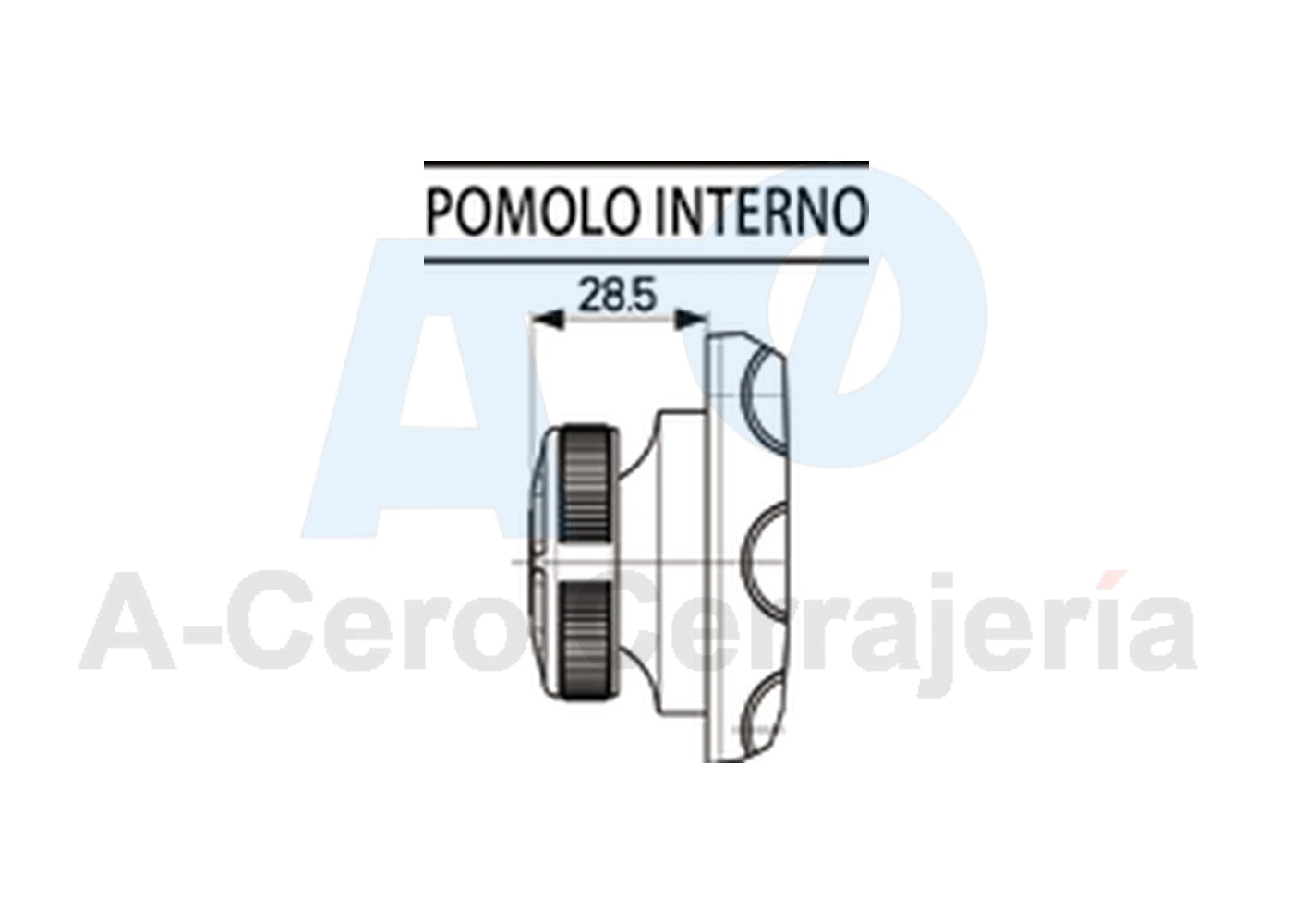 Pomo para cerradura Mottura 601/651