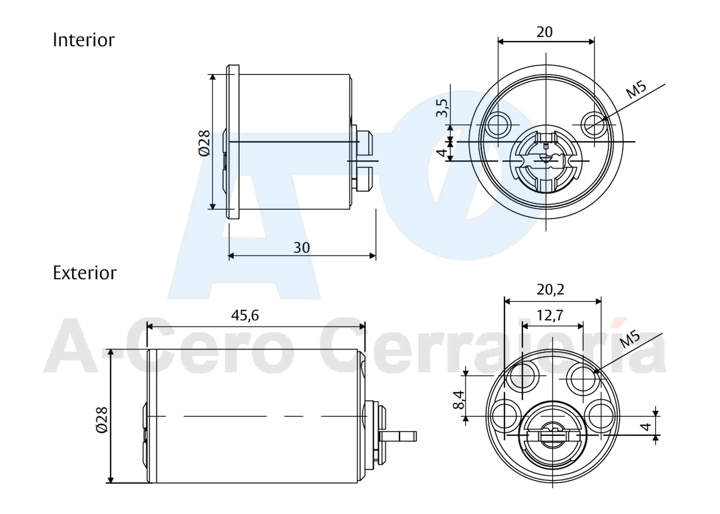 Jgo bombines Serie TS T60 Ext. Fijo Tornillos