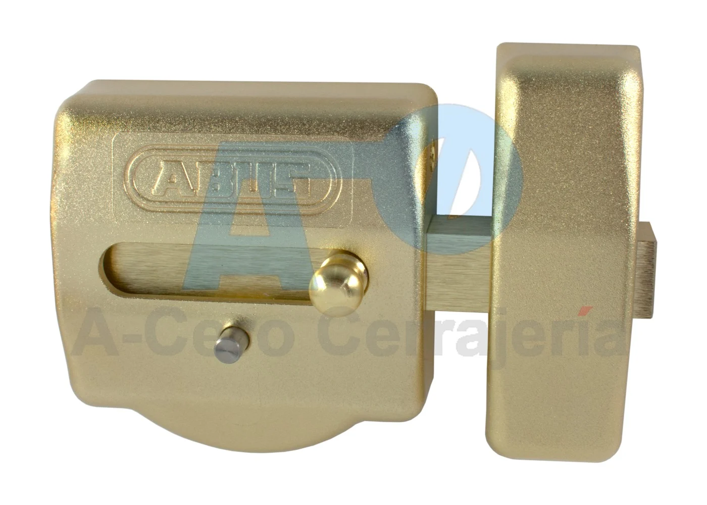 Cerrojo de sobreponer ABUS 4930 tipo SAG con llave Xelus, acabado latón, vista interior